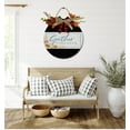 thumbnail image 3 of Gather Together Wooden Front Door Sign Rustic Round Wreath Wall Hanger Porch Decor Four Seasons Farmhouse Decoration Housewarming Gift 12 Inches, 3 of 5