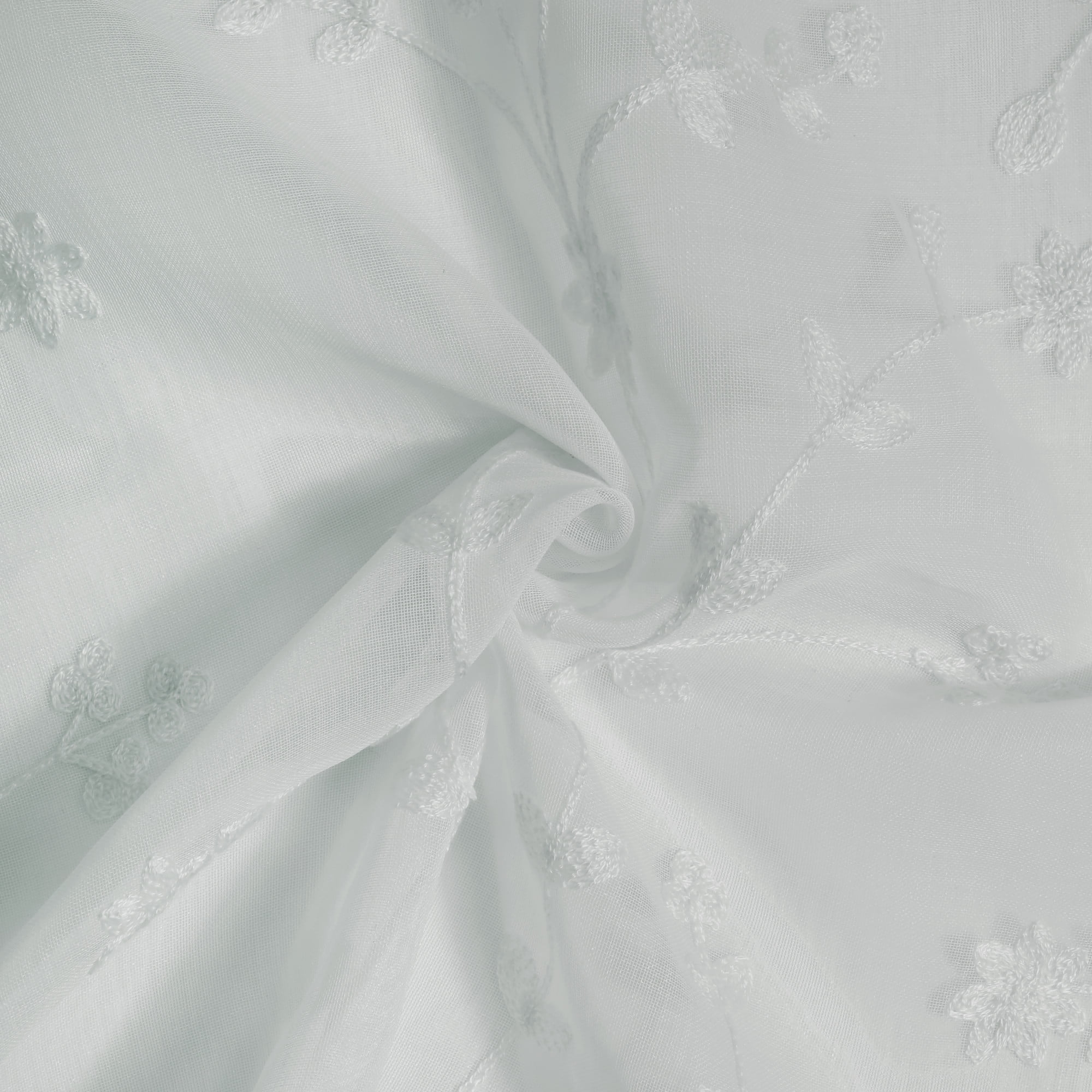 Loft Living Garcia Sheer Rod Pocket Curtain Tiers 52 x 24 in White