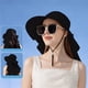 thumbnail image 1 of Sombrero para el sol chal para niños y adultos | Gorra de pescador de ala ancha con sombreado facial, agujero de cola de caballo, chal de lazo | Protección UV, poliéster transpirable | Se adapta a, 1 of 8