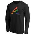 thumbnail image 2 of Men's Black Atlanta Braves Team Pride Logo Long Sleeve T-Shirt, 2 of 3