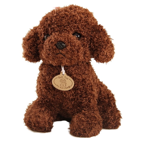 YOPTOP Cartoon Cute Poodle Dog Puppy Plush Stuffed Doll Huggable Toy Home Ornament Gift(Dark Brown),darkbrown,1pcsplushdoll