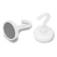 thumbnail image 1 of 1 in. White Enamel Magnetic Hook, 2 Piece, 1 of 1