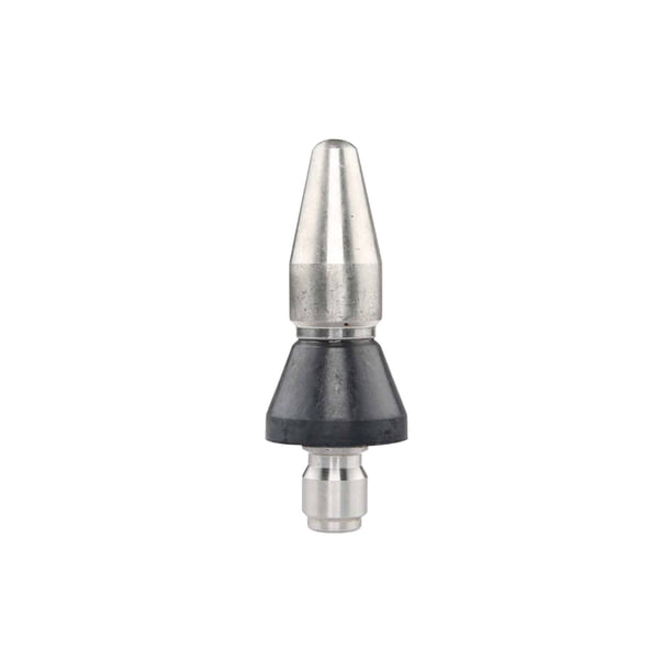 Boquilla de alcantarillado a alta presión para limpieza de desagües - acero inoxidable de 5000 PSI con 7 chorros para desatascar grasa, cabello y escombros