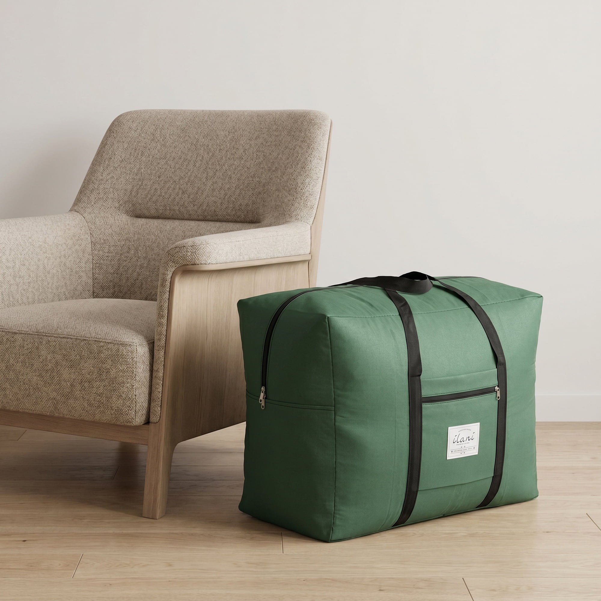 Unique Bargains Extra Large Oxford Travel Storage Bag for Organizing Army Green 20.1" x 16.1" x 10.2"