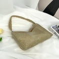 thumbnail image 3 of LNGOOR Glamorous Glitter Bling  Sequin  Luxury  Shiny 1pc Fashionable Solid Color Hobo Bag With Rhinestone Decor For Evening Party Evening Bag  Dinner Bag Rhinestone  Faux Pearl For Party, 3 of 6