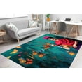 thumbnail image 2 of Famous Rug, Butterflies Rug, Bedroom Rugs, Cute Rugs, Personalizeds Rugs, Printed Rug, Colorful Rug, Area Rugs, Girl Room Rug, 1.7'x2.3' - 50x70 cm, 2 of 8
