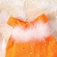 thumbnail image 6 of THJRPQJFD Toddler Green Dress Red and Green Christmas Dress Girls Mommy and Me Christmas Christmas 18-24 Months Girl 1st Birthday Girl Outfit Newborn, Orange 9-12 Months, 6 of 8