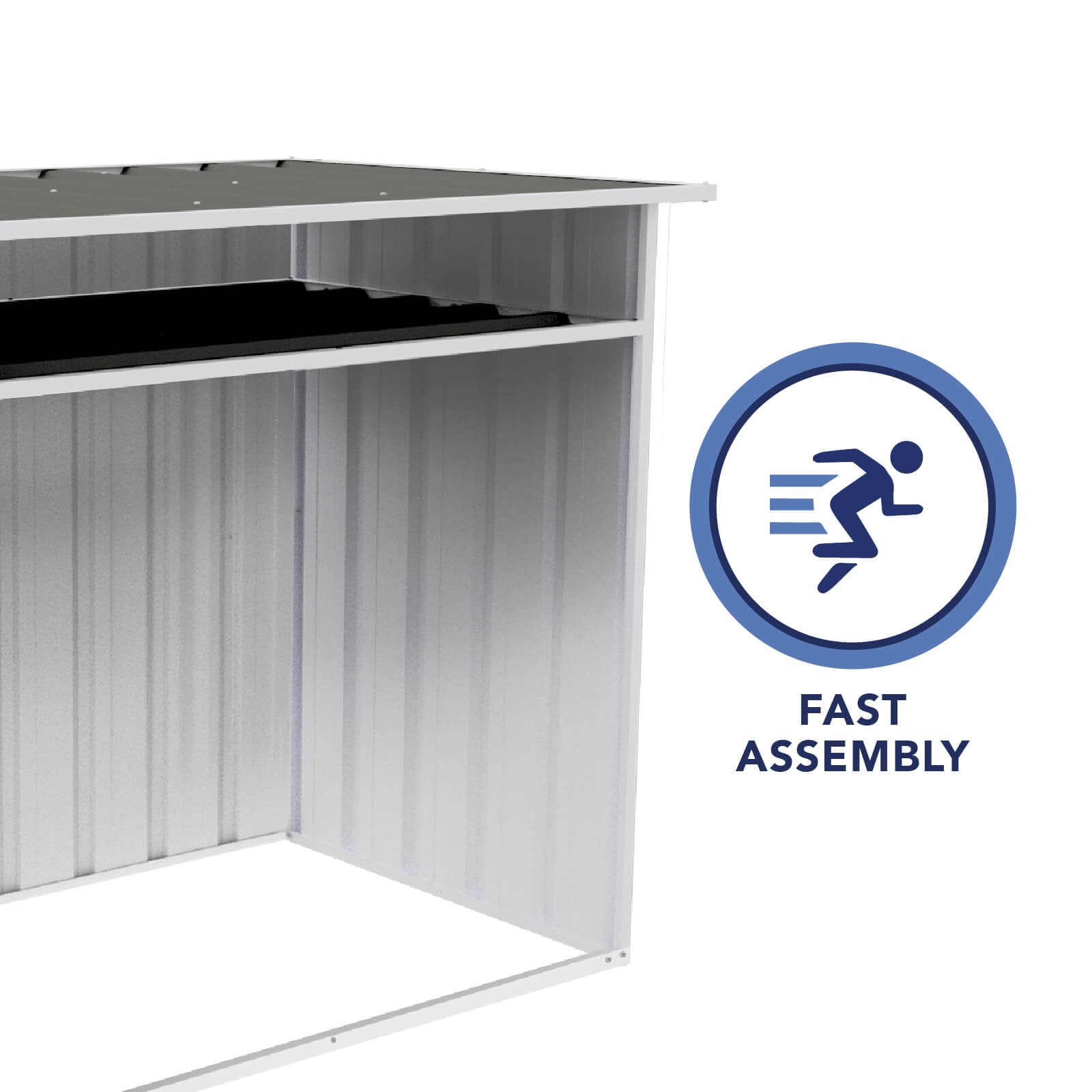 Absco Woodstore 4' x 2.5' x 3.7' Metal Storage Shed - Woodland Gray