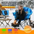 thumbnail image 3 of Oversized Heated Massage Camping Chair - Fully Thick Padded Outdoor Heated Sports Chair for Adults - Heated Folding Camp Chair for Outdoor Use, Battery Not Included, 3 of 17