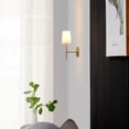 thumbnail image 6 of Better Homes & Gardens Energy Efficient LED Burnished Brass Indoor Wall Sconce, 6 of 12