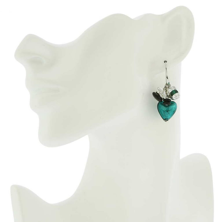 Glass Of Venice Bracciale Donatella In Autentico Vetro Di Murano Con Cuori - Colore Acqua, Fatto A Mano A Venezia Con Certificato - 2