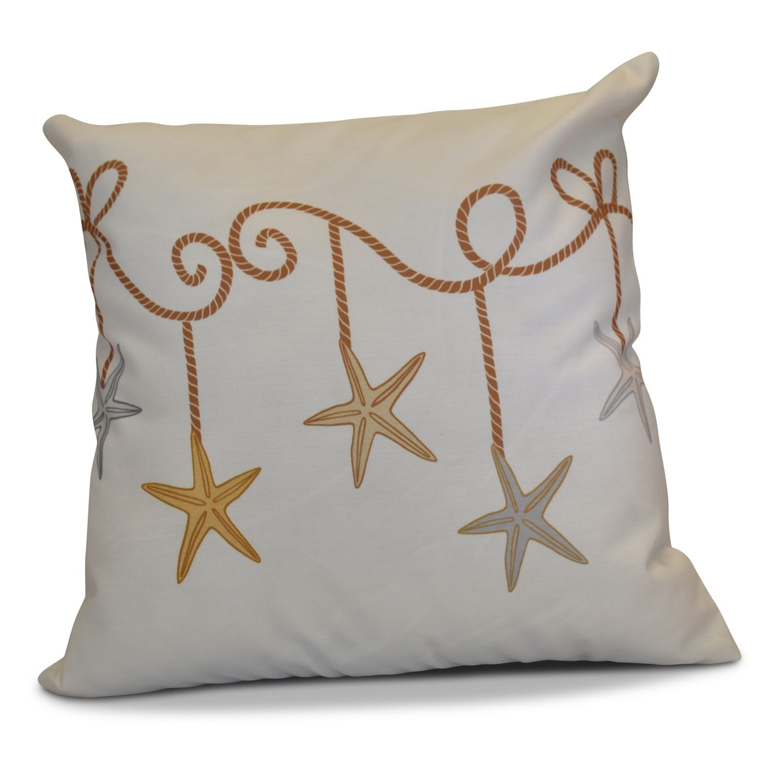 Simply Daisy 16" x 16" Starfish Ornaments Geometric Print Pillow