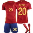 thumbnail image 1 of 2024 Copa de Europa España camiseta de local No. 9 Garvey 20 Pedri 7 Morata 19 Yamal camiseta de fútbolTalla 20+calcetines, 1 of 1