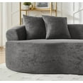 thumbnail image 5 of 113" Soft Chenille Loveseat Sofa Bed, Multifunctional Convertible Sofa Bed with No Assembly, Convertible Chaise Lounge Indoor with Concealed Zipper for Living Areas, Dark Gray, 5 of 9