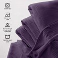 thumbnail image 5 of Utopia Bedding 100% Cotton Thermal Blanket Plum Queen Size Soft, Lightweight, Breathable, Cozy Spring and Summer Blankets for Bed, Home Room Decor Gifts for Women and Men (90x90 Inches), 5 of 9