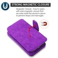 thumbnail image 3 of GSA Luxury Leather Flip Wallet Case For iPhone XS Max (6.5") - Purple, 3 of 8