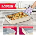 thumbnail image 6 of Bakken- Swiss Premium Non-Stick Ceramic 8"x15.5" Rectangle Pan - Aluminized Steel with Ceramic Non-Stick Coating, Non-Toxic, Perfect for Lasagnas, Brownies, and More - Teal, 6 of 6