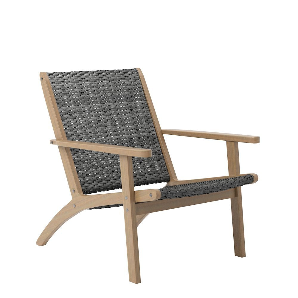 Outdoor Escape Gray Club Chairs Set of 2, Comfy Patio Chair for Outdoor Seating