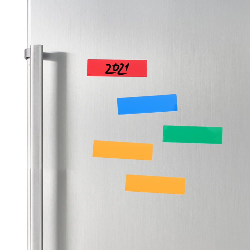 Masteelf 120 pcs  Dry Erase Magnetic Labels Write On Magnets Sticker Magnetic Name Tags