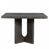 Zoko Square Counter Height Dining Table, Pedestal Base, Ash Gray Wood