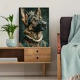 thumbnail image 5 of German Shepherd Canvas Print, Regal Dog Portrait with Crown & Jewelry, Pet Lover Wall Decor & Gift, 5 of 8