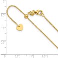 thumbnail image 2 of FJC Finejewelers 14 kt Yellow Gold Adjustable Bright Cut Open Franco Chain 22 Inches x 1 mm, 2 of 8