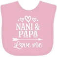 thumbnail image 3 of Inktastic Nani and Papa Love Me Grandchild Boys or Girls Baby Bib, 3 of 4