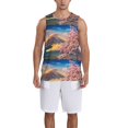 thumbnail image 4 of Easygdp Cherry Blossoms Men's Mesh Basketball Jersey Quick Drying Sleeveless Shirts Fitted Muscle Tank Tops Sport Round Neck T-Shirt - Large, 4 of 9