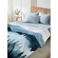 thumbnail image 4 of King Size Flat Sheet Only, Forest Mountain Soft Brushed Microfiber Bed Sheets, Vintage Peak Nature Sky Star Landscape Hotel Quality Breathable Bedding Top Sheet, Easy Care, 105"x98", 4 of 9