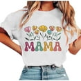 thumbnail image 1 of Tops de Manga Corta de Verano para las Mujeres Imprimir Blusa de Cuello Redondo, Moda Ligera de Poliéster Spandex, 1 of 4