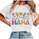 thumbnail image 1 of Tops de Manga Corta de Verano para las Mujeres Imprimir Blusa de Cuello Redondo, Moda Ligera de Poliéster Spandex, 1 of 4