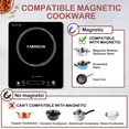 thumbnail image 3 of Adorer 2000W Portable Induction Cooktop, Sensor Touch Electric Induction Cooker Cooktop with Kids Safety Lock 8 Temperature and 8 Power Hot Plate, Timer Countertop Burner, 3 of 7