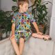 thumbnail image 4 of Fotbe Cute Dogs Collage Pijama Estampada de 2 Piezas para Niños – Ropa de Dormir de Manga Corta Cómoda para Niños y Niñas, Camiseta y Shorts de Algodón-Small, 4 of 6