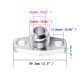 thumbnail image 4 of Kit de adaptador de brida de drenaje de retorno de aceite Turbo An10 para Gt28 Gt30 Gt35 T25 con pernos M8x1.25mm plateados, 4 of 5