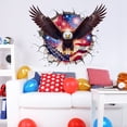 thumbnail image 6 of Patriotic Eagle Wall Decal with Cracked Wall Effect, 3D Illusion Sticker, American Flag and Fireworks Decor for Man Cave Garage Home Office, Independence Day Decoration, 6 of 6