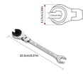 Vxdvou Metric Open Head Ratcheting Wrench for Tight Spaces, 72 Teeth