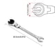 thumbnail image 2 of Xihbxyly Llave de Trinquete de Cabeza Abierta Métrica, Diseño de 72 Dientes, Cabezal Ajustable a 180°, Acero Al Vanadio, Alto Torque, Acabado Resistente a La Oxidación, Ajuste Rápido, Ideal para Espa, 2 of 2