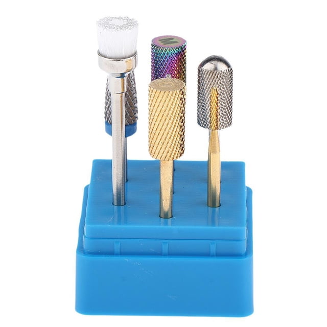 Juego de brocas de tungsteno Zulema 7 piezas para uñas Broca para manicura pedicura 3/32 pulgadas