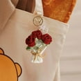 thumbnail image 5 of HomeDM Crochet Flower Bouquet Keychain, Gift for Lover Cute Bag Charm for Mother's Day Anniversary Valentine's Backpack Ornament, 5 of 6