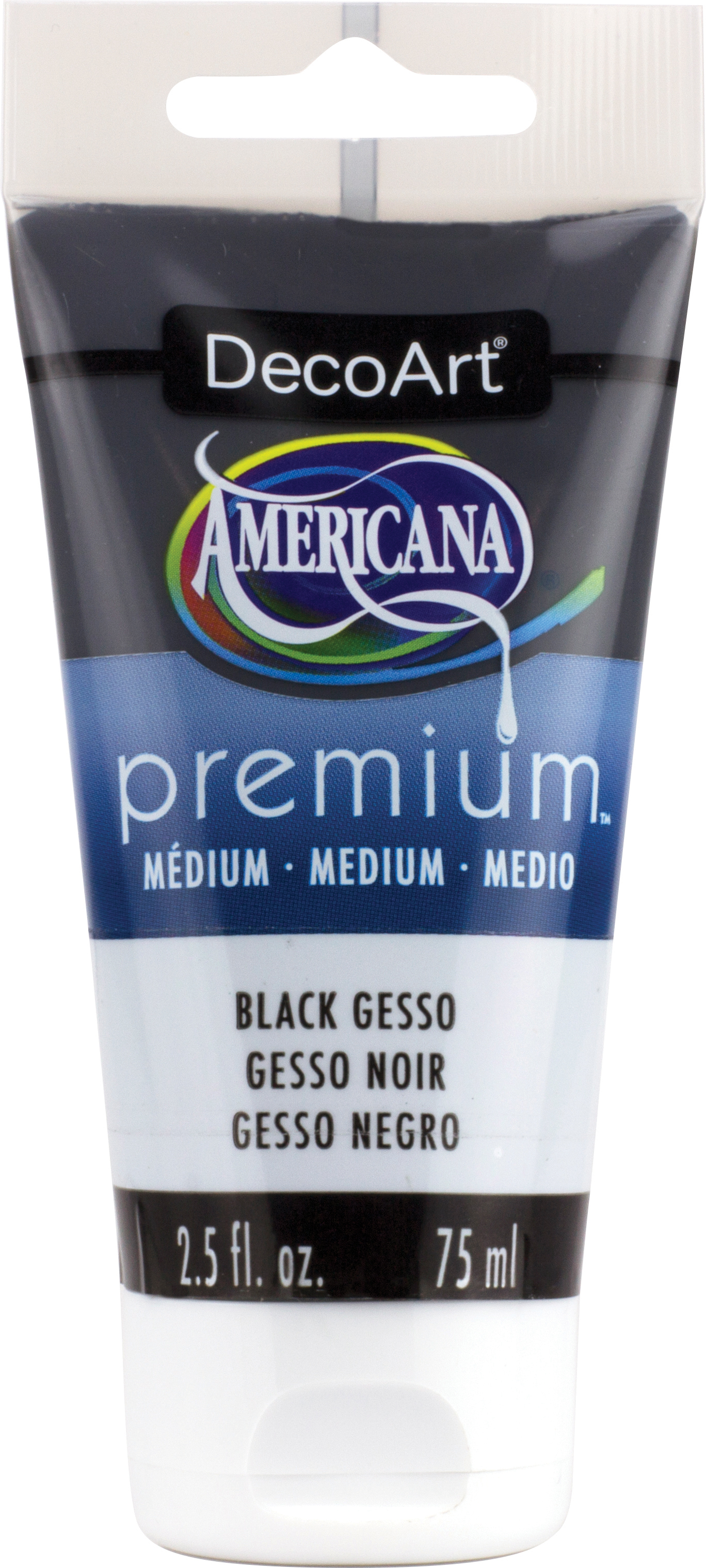 Americana Premium Acrylic Medium Paint Tube 2.5OzBlack Gesso Walmart