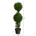 thumbnail image 2 of Nearly Natural 34" Boxwood Double Ball Topiary Artificial Tree (Indoor/Outdoor), Green, 2 of 4