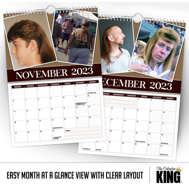 World's Greatest Mullets - 2023 Wall Calendar // Funny / Quirky / Christmas  - Walmart.com