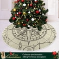 thumbnail image 6 of FMSHPON Retro Compass Xmas Christmas Tree Skirt Stand Mat for Holiday Party Decoration Indoor Outdoor 48 inches, 6 of 6