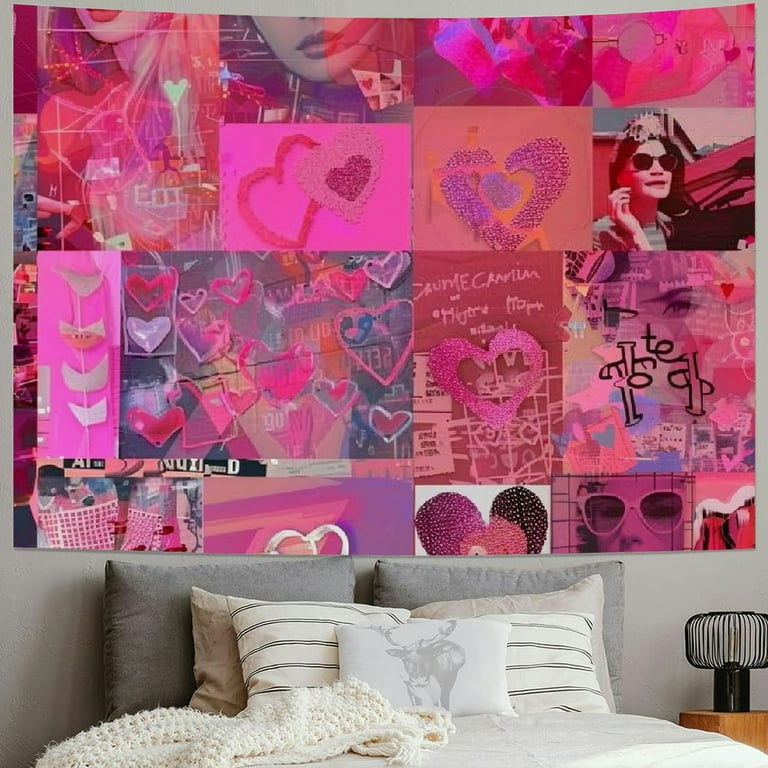 Pink aesthetic tapestry sale