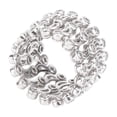 thumbnail image 1 of Anillo elástico elegante para mujer, 2 en 1, pulsera, anillo, plata con diamantes de imitación, 1 of 7