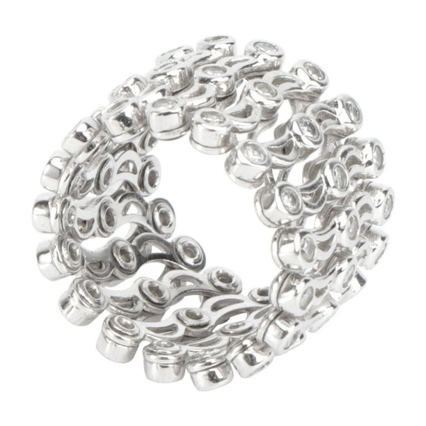 1 pieza de pulsera de doble propósito, anillo elástico femenino, pulsera de plata, joyería de mano