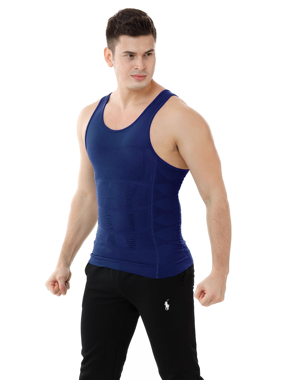 TopTie Men Slimming Body Shaper Compression Shirt Shapewear Sculpting Vest Muscle Tank 