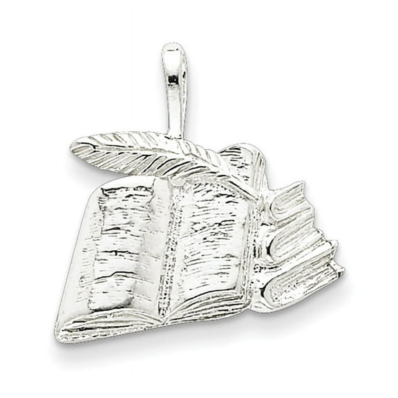 Sterling Silver Books with Quill Charm