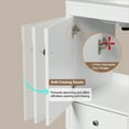 thumbnail image 4 of 30" Single Bathroom Vanity with Ceramic Sink Top, Faucet, Decorative Wavy Edge, 4 of 11