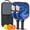 Black-1, variant on Pickleball Paddles Set Of 2, Fiberglass Surface, Vintage Floral Print, 4 Balls & Bag